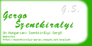 gergo szentkiralyi business card