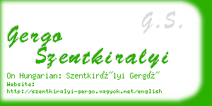 gergo szentkiralyi business card